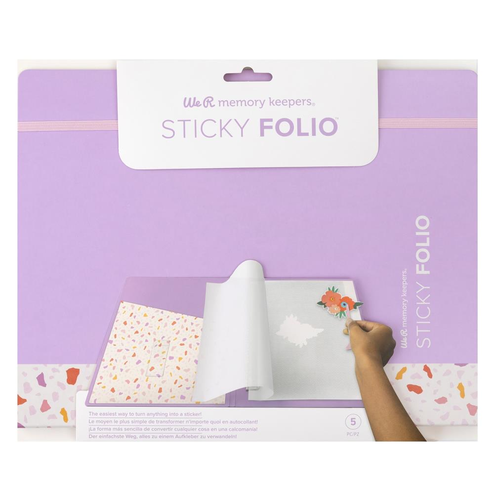 WE R MEMORY KEEPERS STICKY FOLIO PURPLE