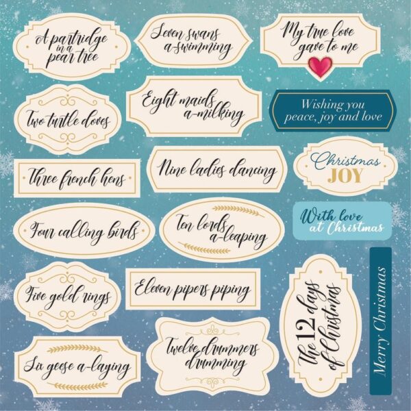 Crafter's Companion 12 Days of Christmas Topper Paper Pad