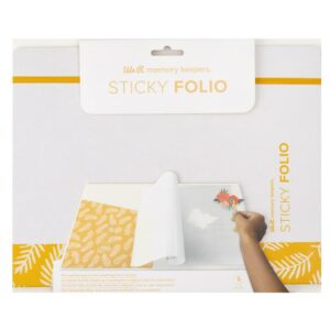 WE R MEMORY KEEPERS STICKY FOLIO YELLOW
