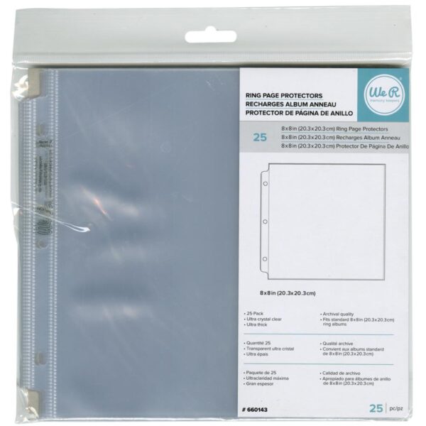 WE R MEMORY KEEPERS 8X8 PHOTO SLEEVE PROTECTOR