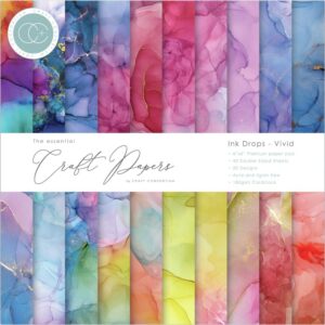 CRAFTERS CONSORTIUM CRAFT PAPER 6X6 INK DROP VIVID