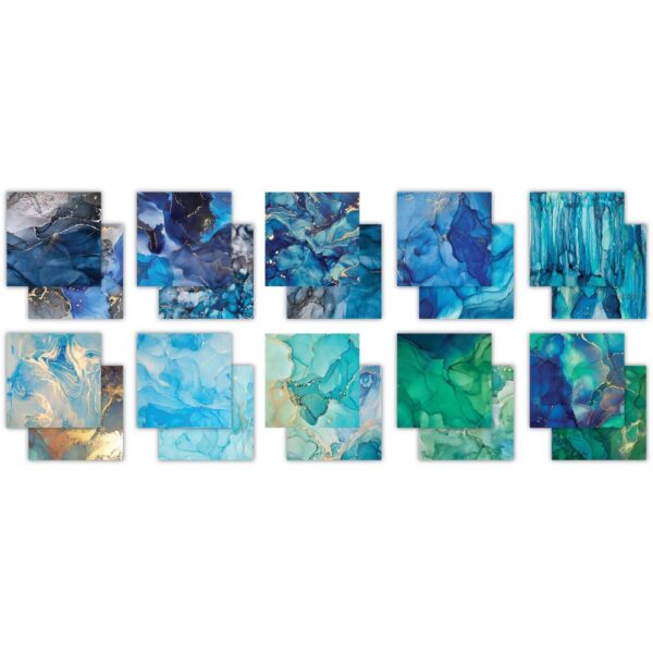 CRAFT CONSORTIUM CRAFT PAPER 12X12 INK DROP OCEAN