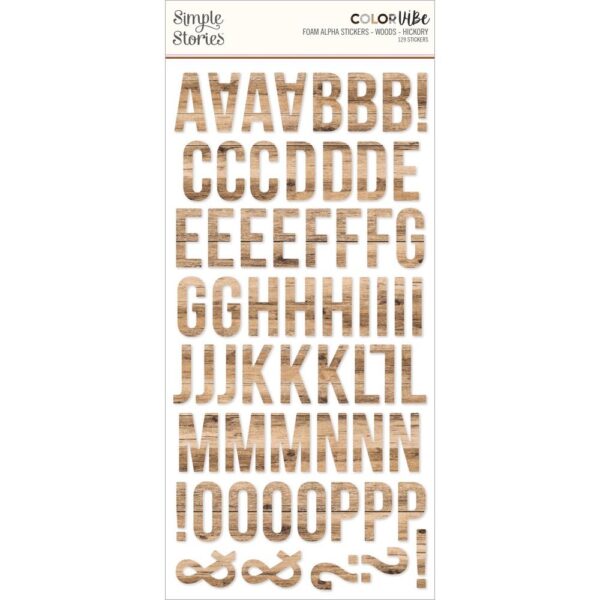 Simple Stories Color Vibe Foam Alpha Stickers Woods Hickory Simple Stories Color Vibe Foam Alpha Stickers Woods Hickory