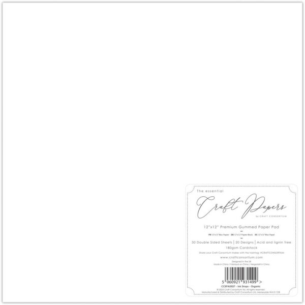 CRAFTERS CONSORTIUM CRAFT PAPER 12X12 ORGANIC