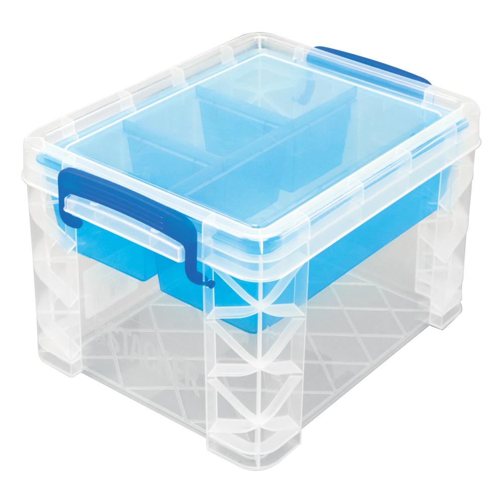 ADVANTUS SUPER STACKER DIVIDED STORAGE BOX 6.38"X7.25"X10.88