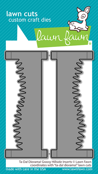 LAWN FAWN DIE TA-DA! DIORAMA! GRASSY HILLSIDE INSERT