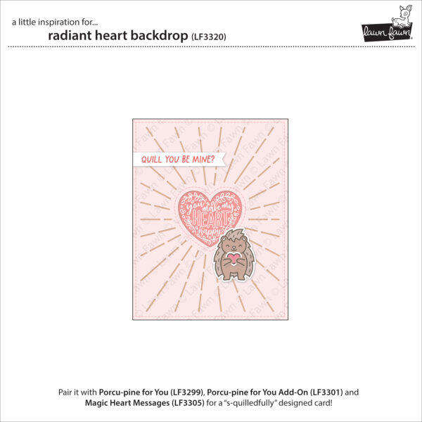 LAWN FAWN DIE RADIANT HEART BACKDROP