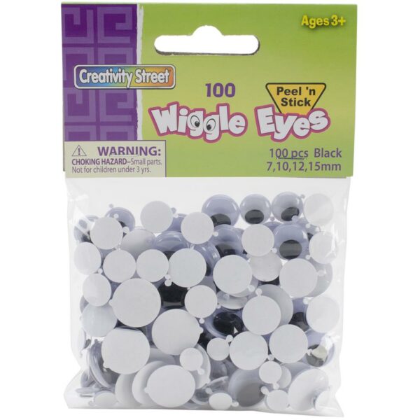 WIGGLE EYES 7MM TO 15MM BLACK WIGGLE EYES 7MM TO 15MM BLACK