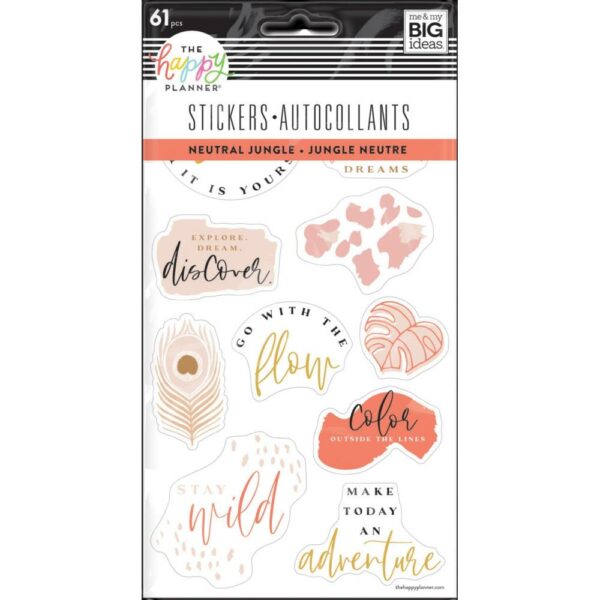 HAPPY PLANNER STICKERS NEUTRAL JUNGLE