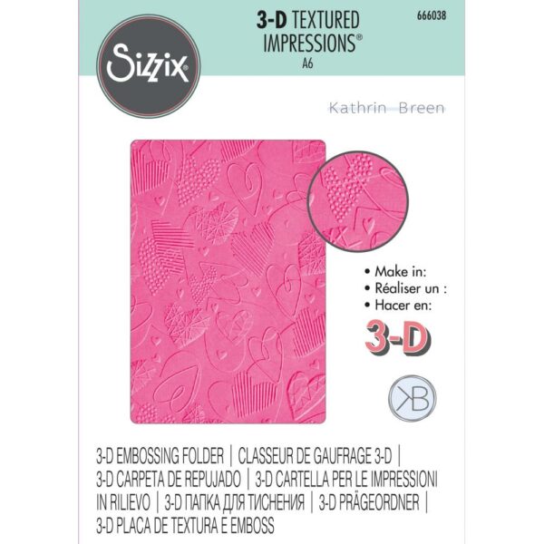 SIZZIX EMBOSSING FOLDER MARK MAKING HEAR SIZZIX EMBOSSING FOLDER MARK MAKING HEAR