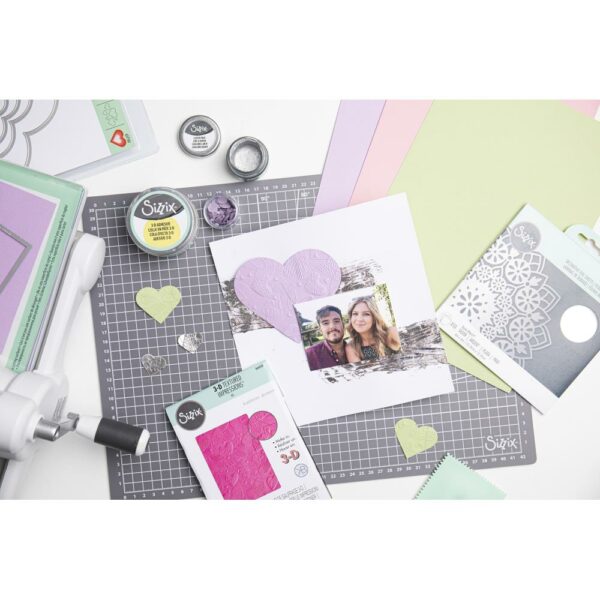 SIZZIX EMBOSSING FOLDER MARK MAKING HEAR