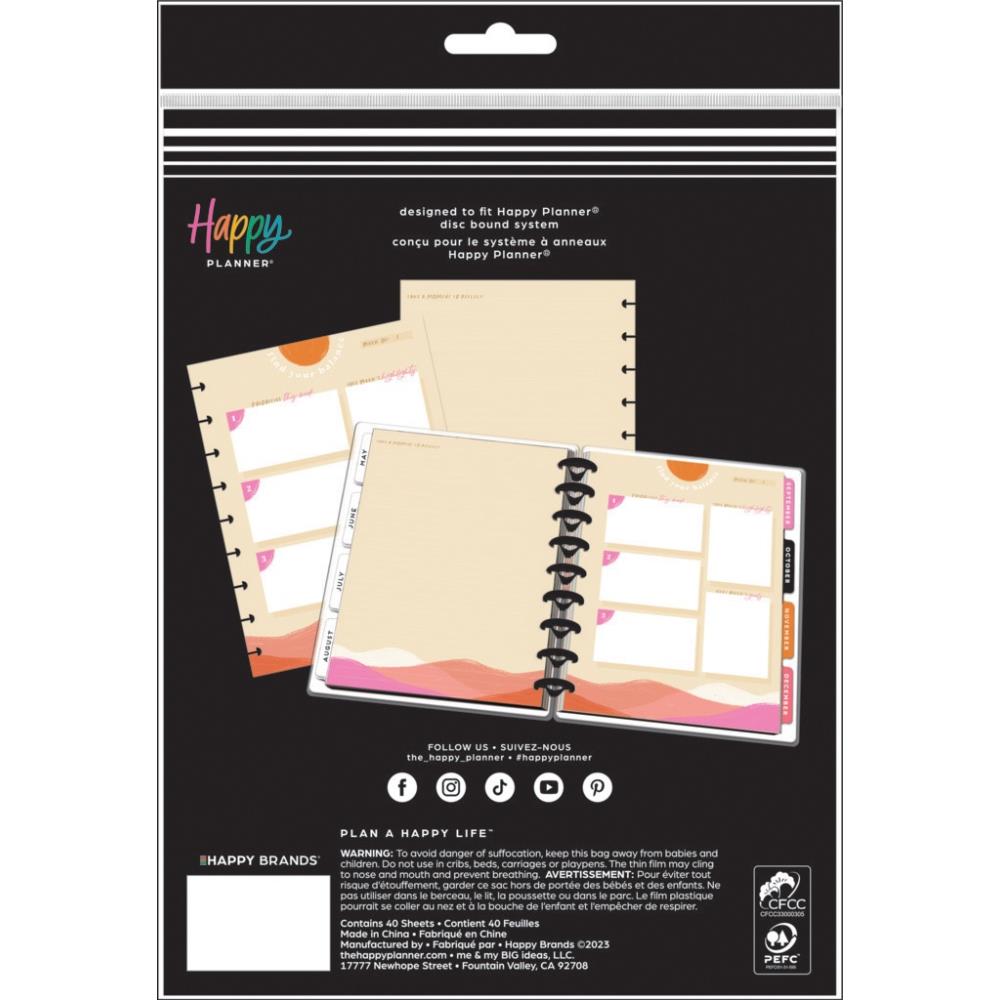 HAPPY PLANNER CLASSIC FILLER PAPER ORGANIC WELLNESS Scrapbook Super