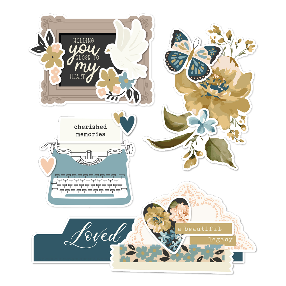 Simple Stories Remember Layered Chipboard