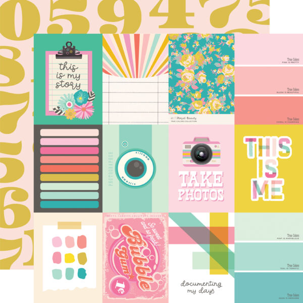Simple Stories True Colors 12X12 3X4 Elements Simple Stories True Colors 12X12 3X4 Elements