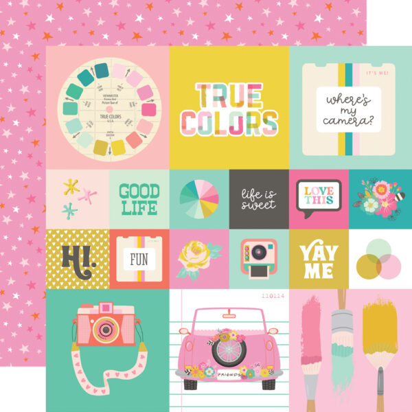 Simple Stories True Colors 12X12 2X2/4X4 Elements Simple Stories True Colors 12X12 2X2/4X4 Elements