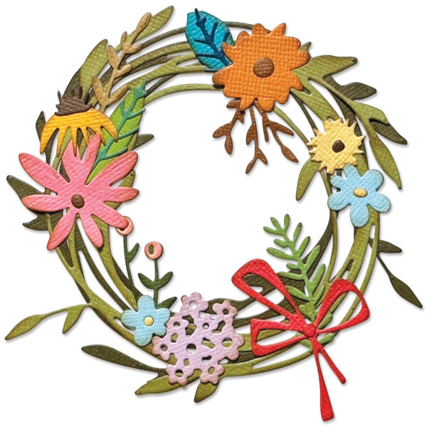 Sizzix Thinlits Die TH Funky Floral Wreath