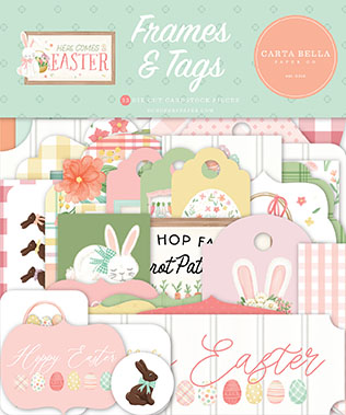 Carta Bella Here Comes Easter Frames & Tags