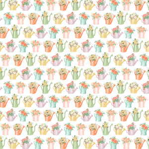 Carta Bella Here Comes Spring 12X12 Watering Can Bouquet