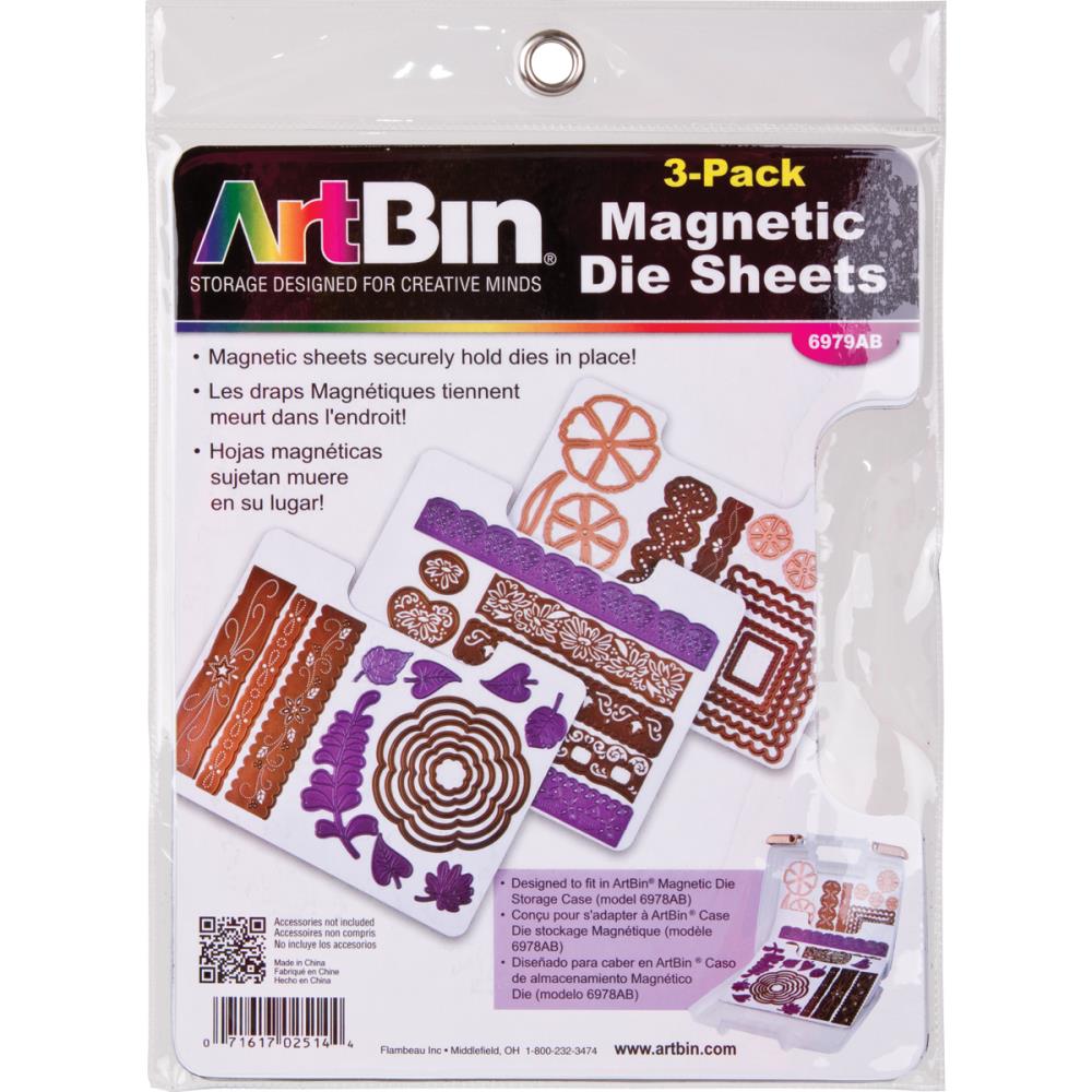 ART BIN MAGNETIC DIE SHEETS 3PK