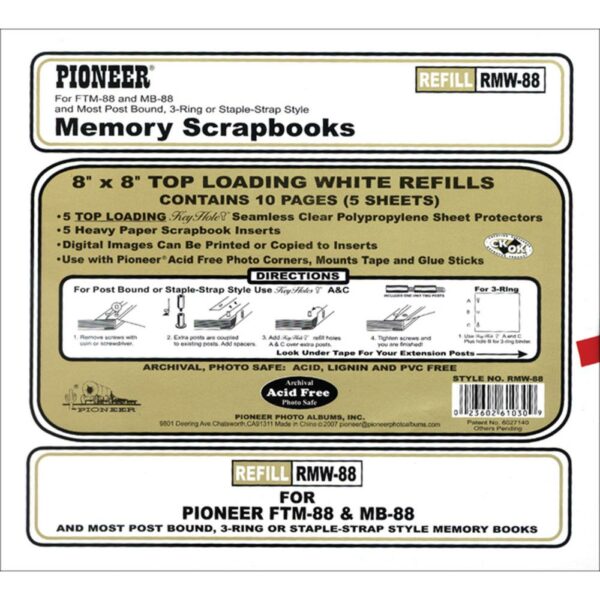 PIONEER 8X8 PAGE REFILL PIONEER 8X8 PAGE REFILL