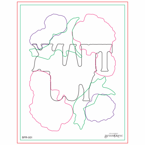 Spellbinders Thank You Blooms Registration Press Plates From the Betterpress Place & Press Registration Collection