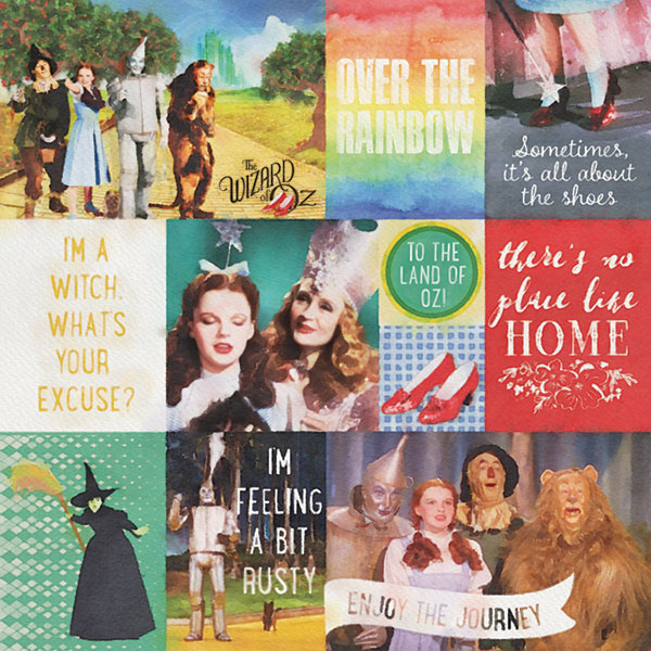 PAPER HOUSE WIZARD OF OZ 12X12 TAGS