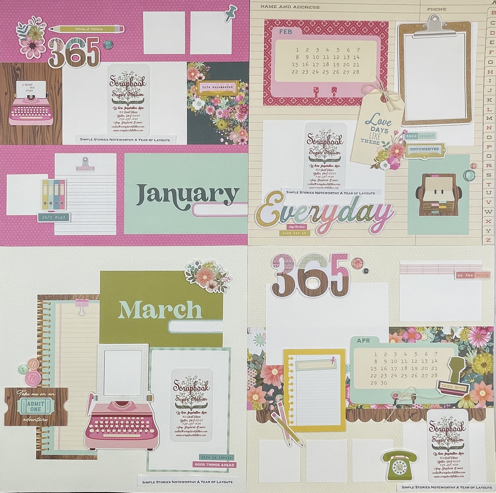 Simple Stories Noteworthy A Year of Layouts