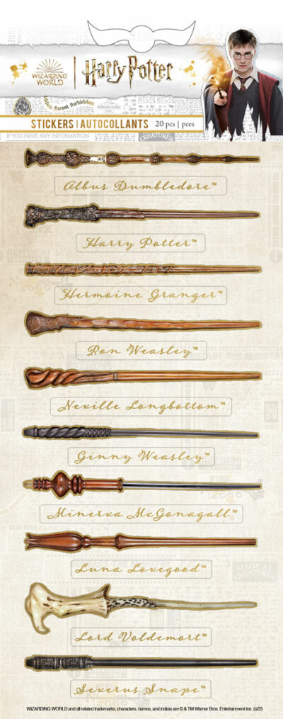 PAPER HOUSE HARRY POTTER WANDS ENAMEL STICKER - Scrapbook Super Station