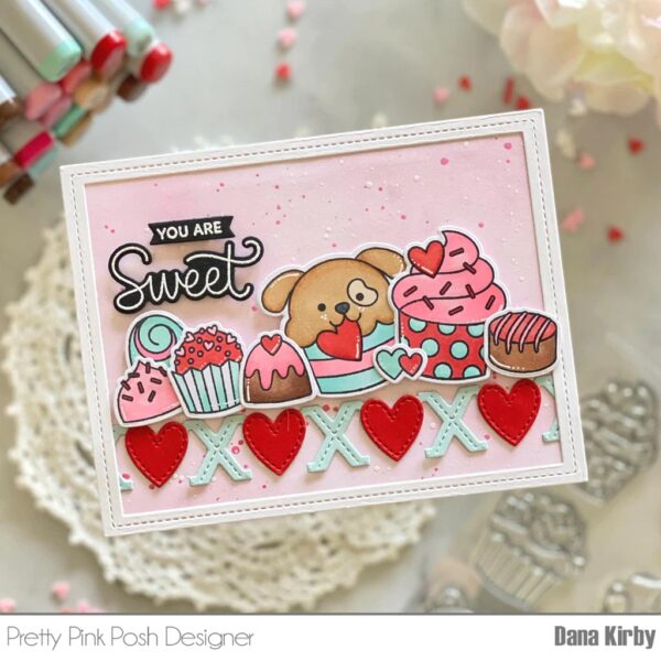 PRETTY PINK POSH STAMP VALENTINE CUPCAKE