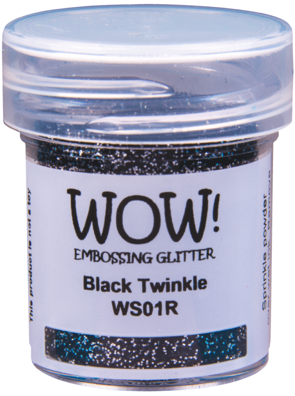 Wow Embossing Powder Black Twinkle Regular Wow Embossing Powder Black Twinkle Regular
