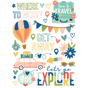 Simple Stories Pack Your Bags Rub Ons