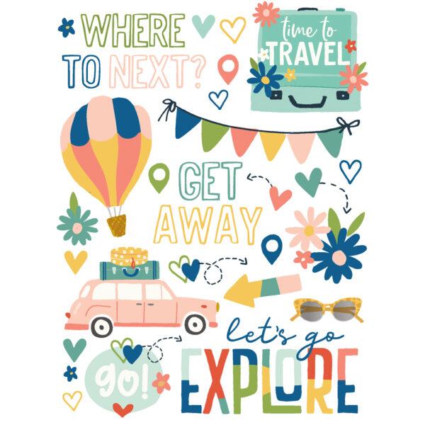 Simple Stories Pack Your Bags Rub Ons