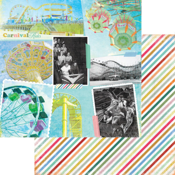 Fancy Pants Beachside Boardwalk 12X12 Roller Coaster Rewind Fancy Pants Beachside Boardwalk 12X12 Roller Coaster Rewind