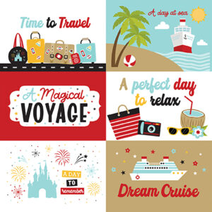 Echo Park Magical Voyage 12X12 6X4 Journaling Cards