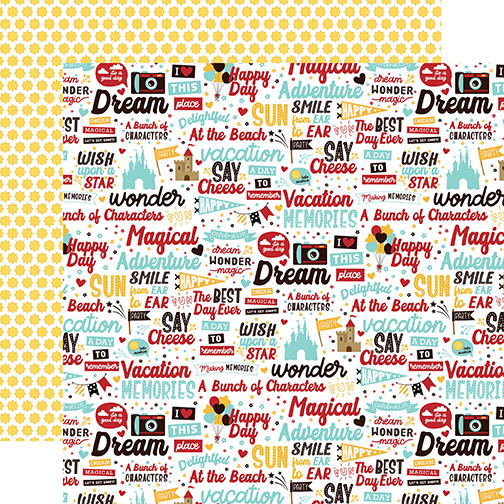 Echo Park Magical Voyage 12X12 Vacation Phrases