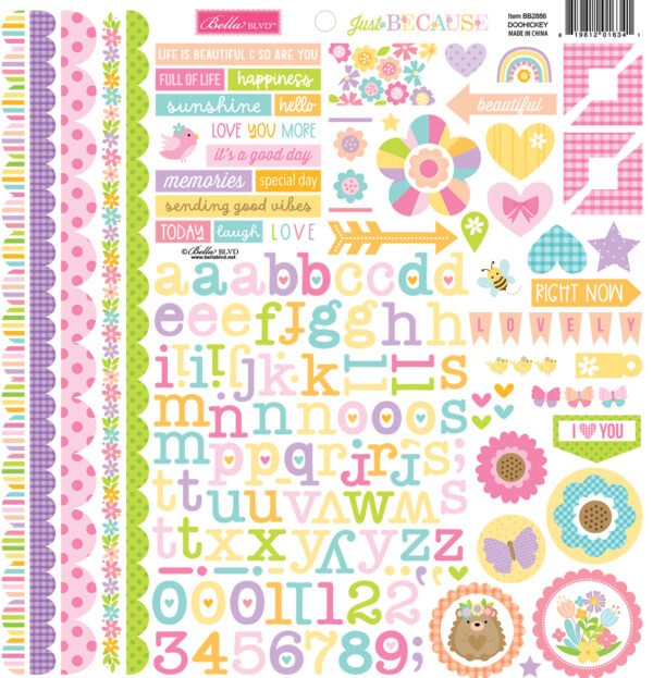 BB Just Because Doohickey Cardstock Stickers BB Just Because Doohickey Cardstock Stickers