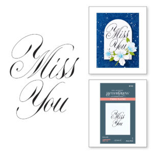 Spellbinders Copperplate Miss You Press Plate From the Copperplate Everyday Sentiments Collection By Paul Antonio