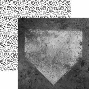 REMINISCE LET'S PLAY SOFTBALL 12X12 NO PLACE LIKE HOME