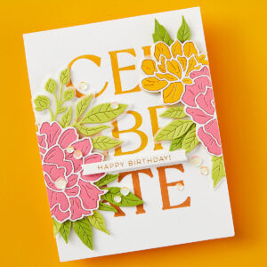 Spellbinders Peony Celebration Etched Dies From the Let's Celebrate Collection By Yana Smakula