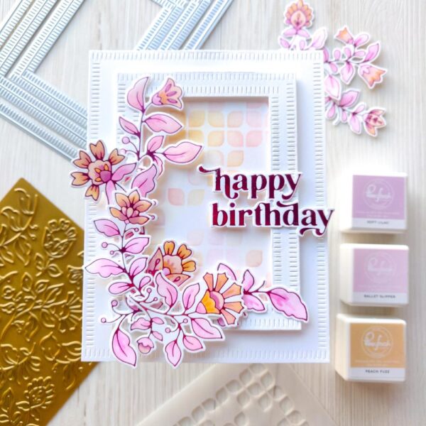 PINKFRESH BLANKET STITCHED RECTANGLE DIE