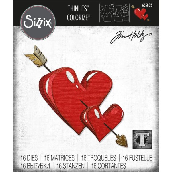 SIZZIX TIM HOLTZ THINLITS COLORIZE LOVESTRUCK SIZZIX TIM HOLTZ THINLITS COLORIZE LOVESTRUCK