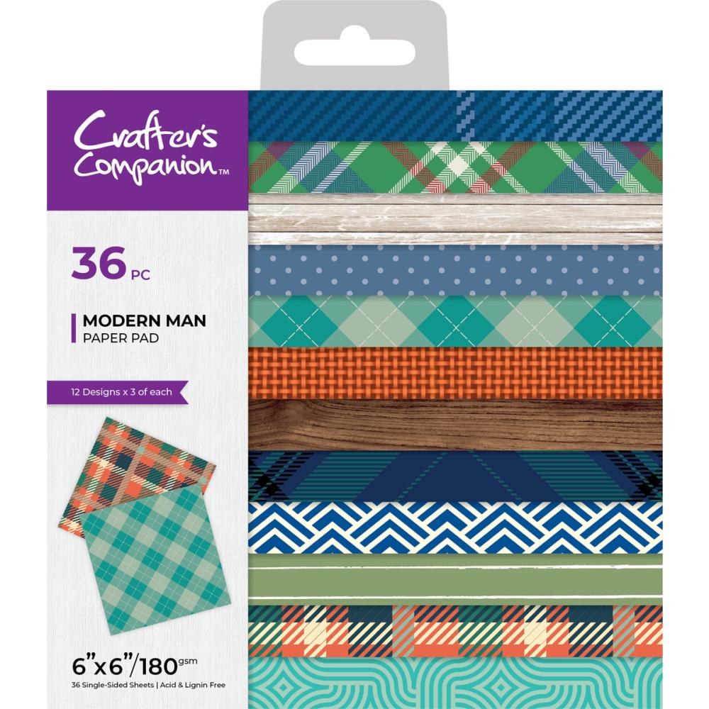 CRAFTER'S COMPANION MODERN MAN 6X6 PAPER PAD