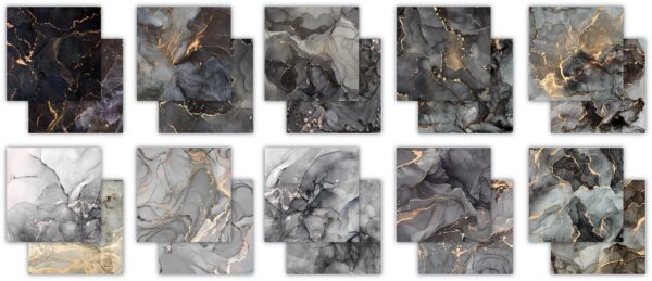 CRAFTERS CONSORTIUM INK DROPS 6X6 MONOCROME