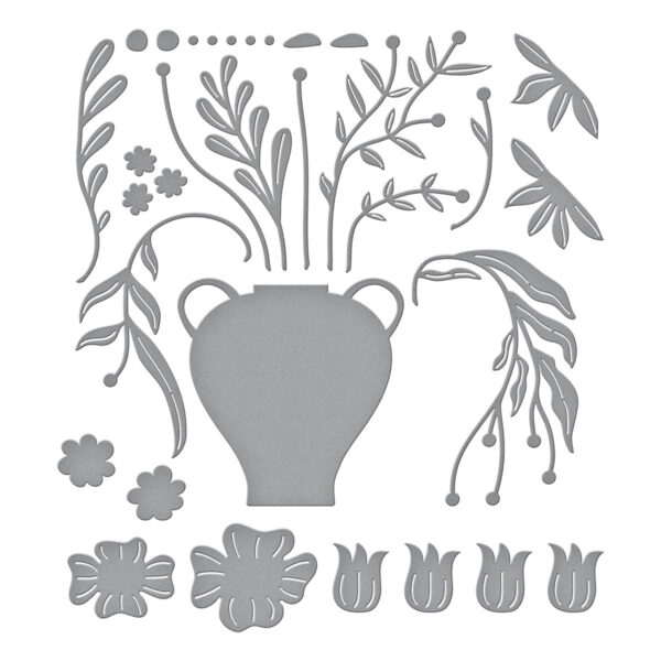 SPELLBINDERS DIES FRESH PICKED VASE BOUQUET