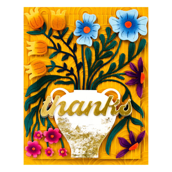 SPELLBINDERS DIES FRESH PICKED VASE BOUQUET
