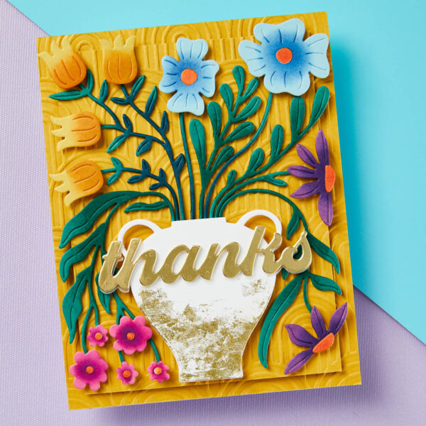 SPELLBINDERS DIES FRESH PICKED VASE BOUQUET
