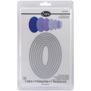 SIZZIX FRAMELITS OVALS 7PK