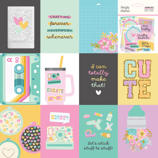 Simple Stories Crafty Things 12X12 3X4 Elements