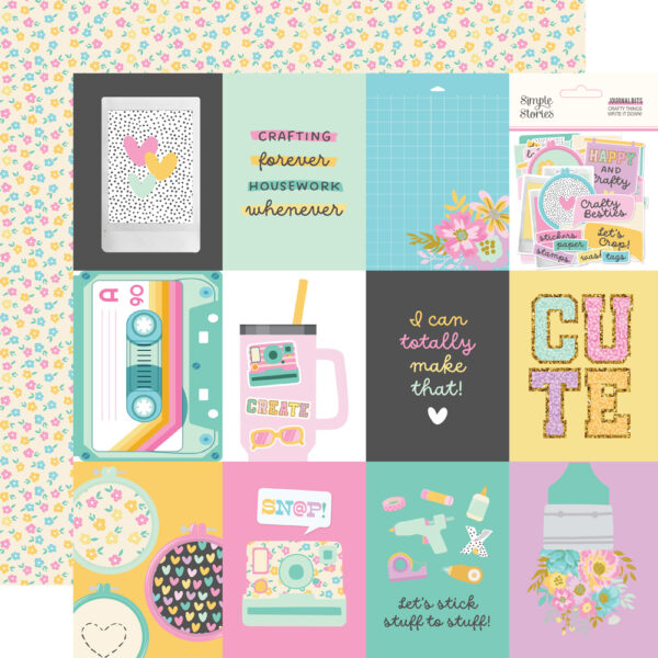 Simple Stories Crafty Things 12X12 3X4 Elements