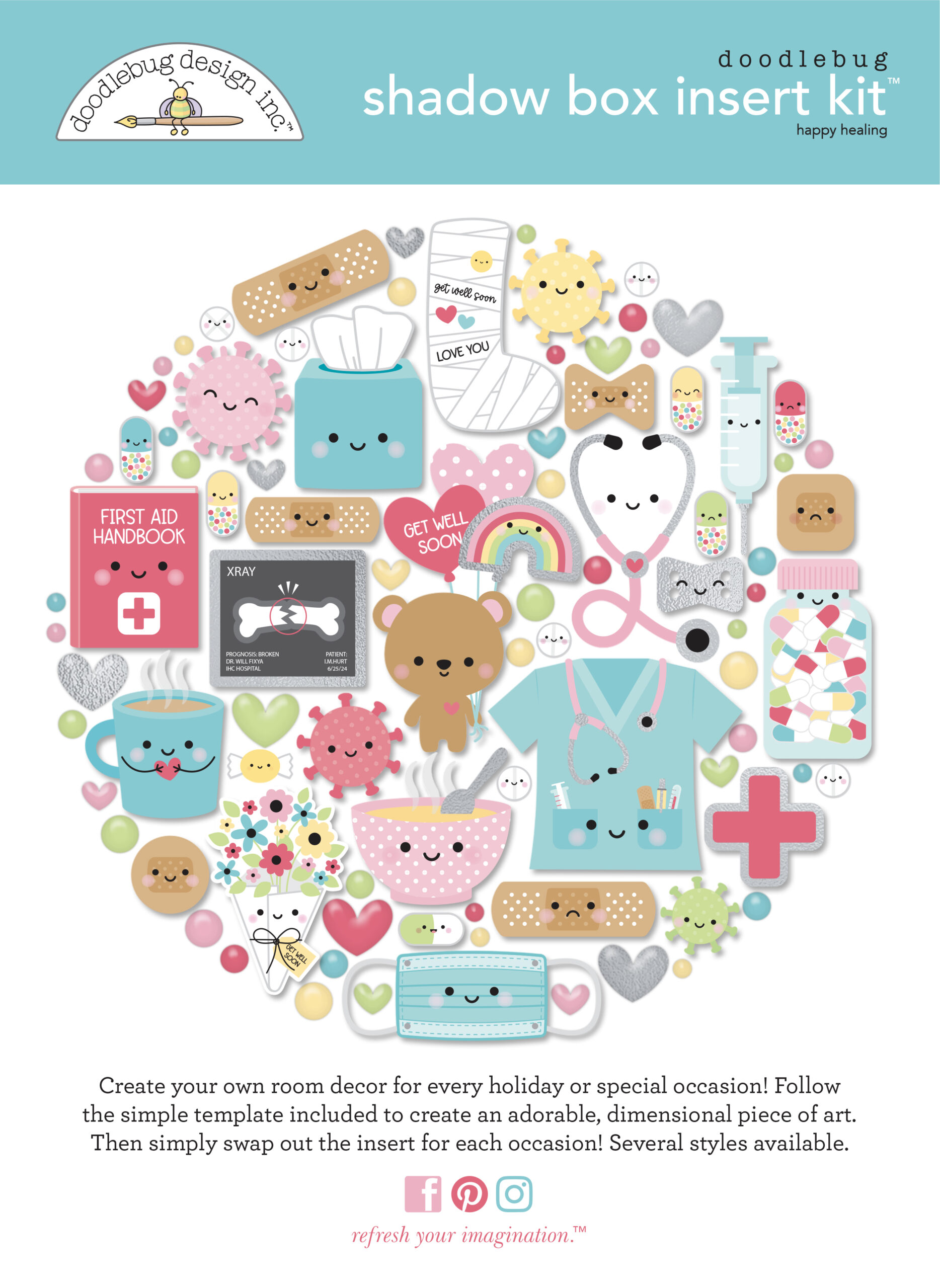 Doodlebug Happy Healing Shadow Box Kit